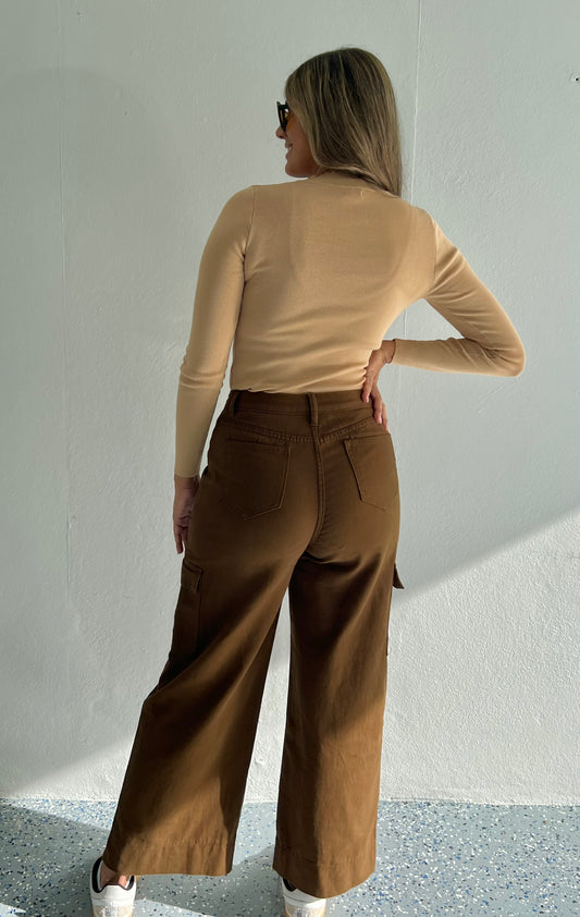 Espresso Side Patch Pocket Pants