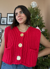 Merry Knitted Sweater Vest